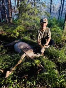 Young hunter gets his first buck